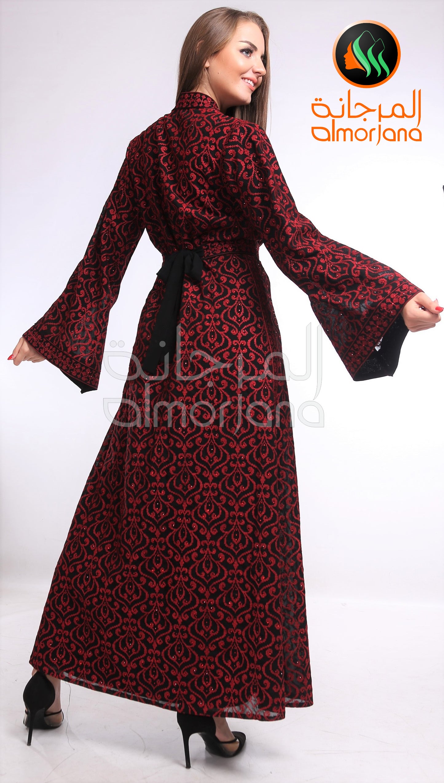 Full red Embroidered Bisht