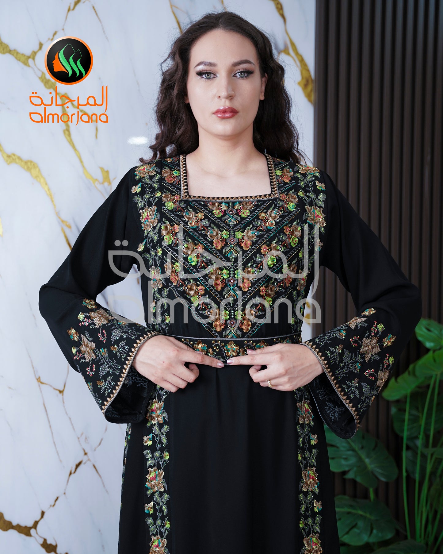 Manajel Dress Palestinian Embroidered Dress , Traditional Dress , Thobe Falahi Tatreez