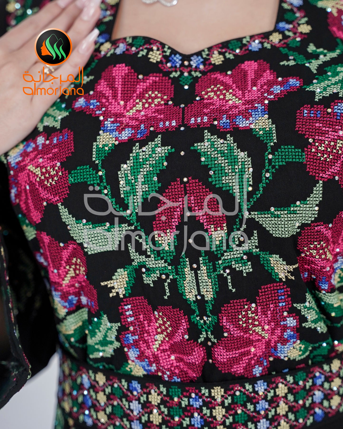 Almorjana Jory Thobe Embroidered Dress , Traditional Dress , Thobe Falah