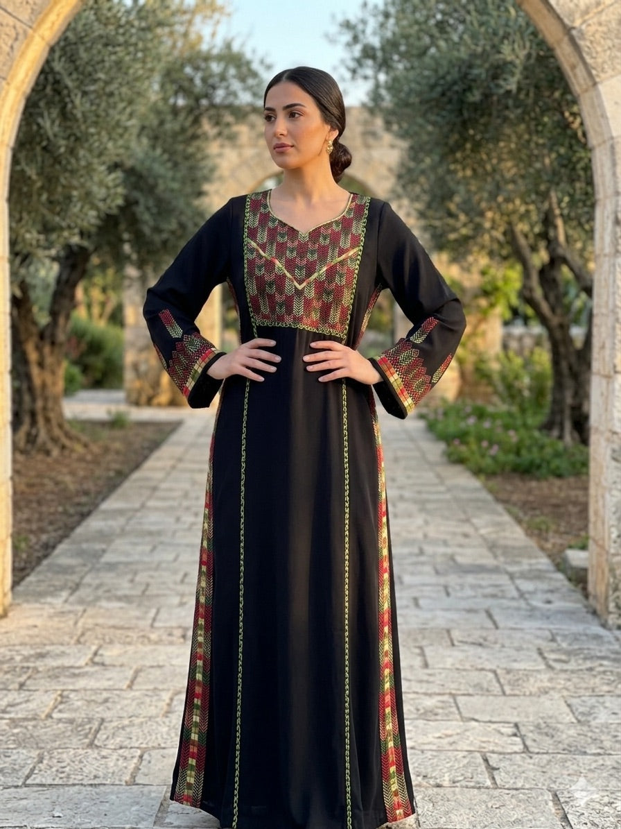 Palestinian Embroidered Dress Traditional Dress