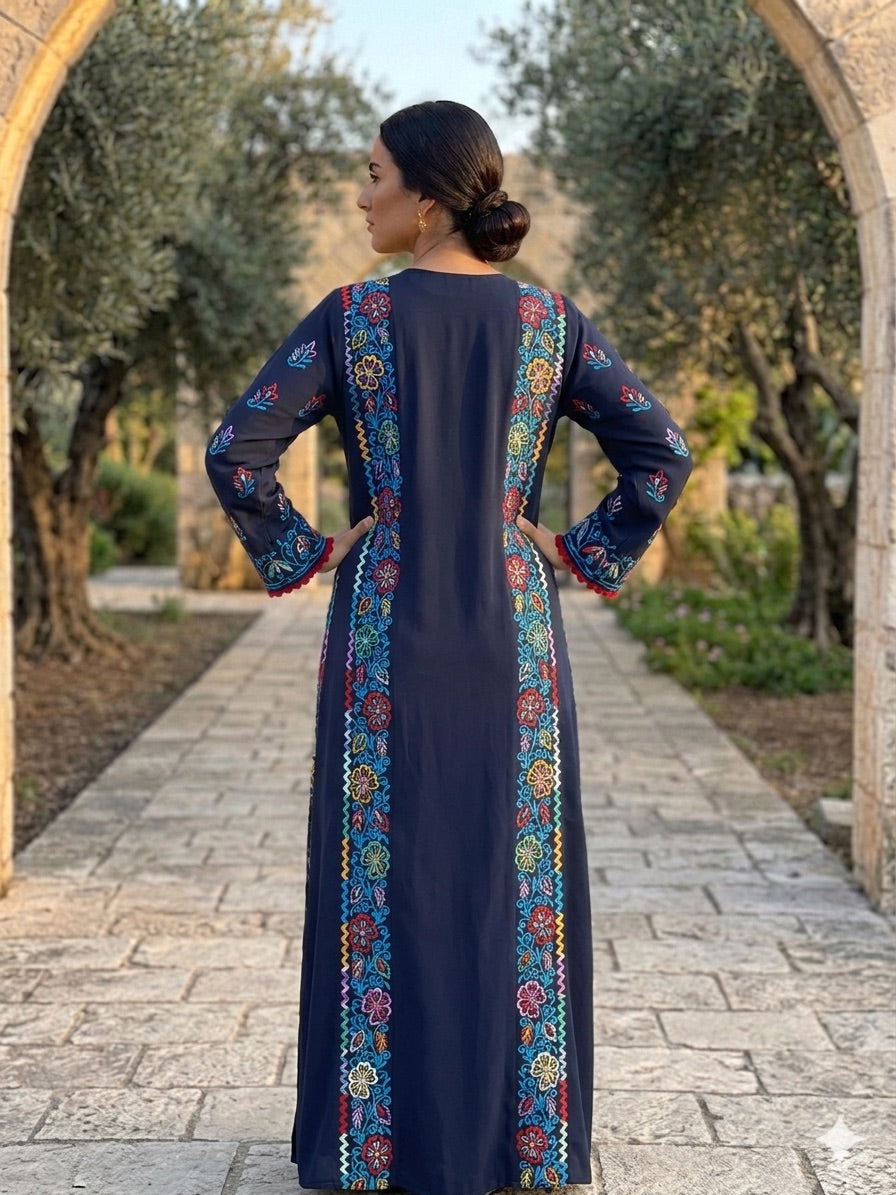 Tara Dress Traditional Palestinian Embroidered Dress