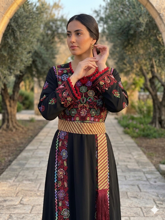 Tara Dress Traditional Palestinian Embroidered Dress