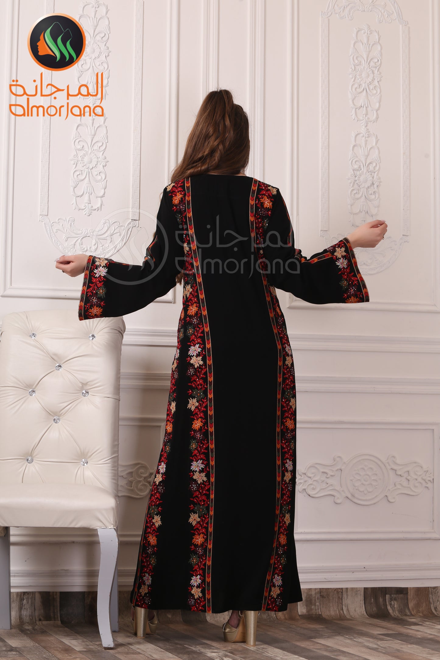 Almorjana Embroidered Dress , Traditional Dress , Thobe Falah