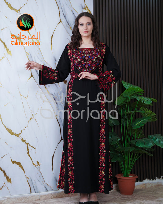 Yafa Design Dress Palestinian Embroidered Dress , Traditional Dress , Thobe Falahi Tatreez (Copy)
