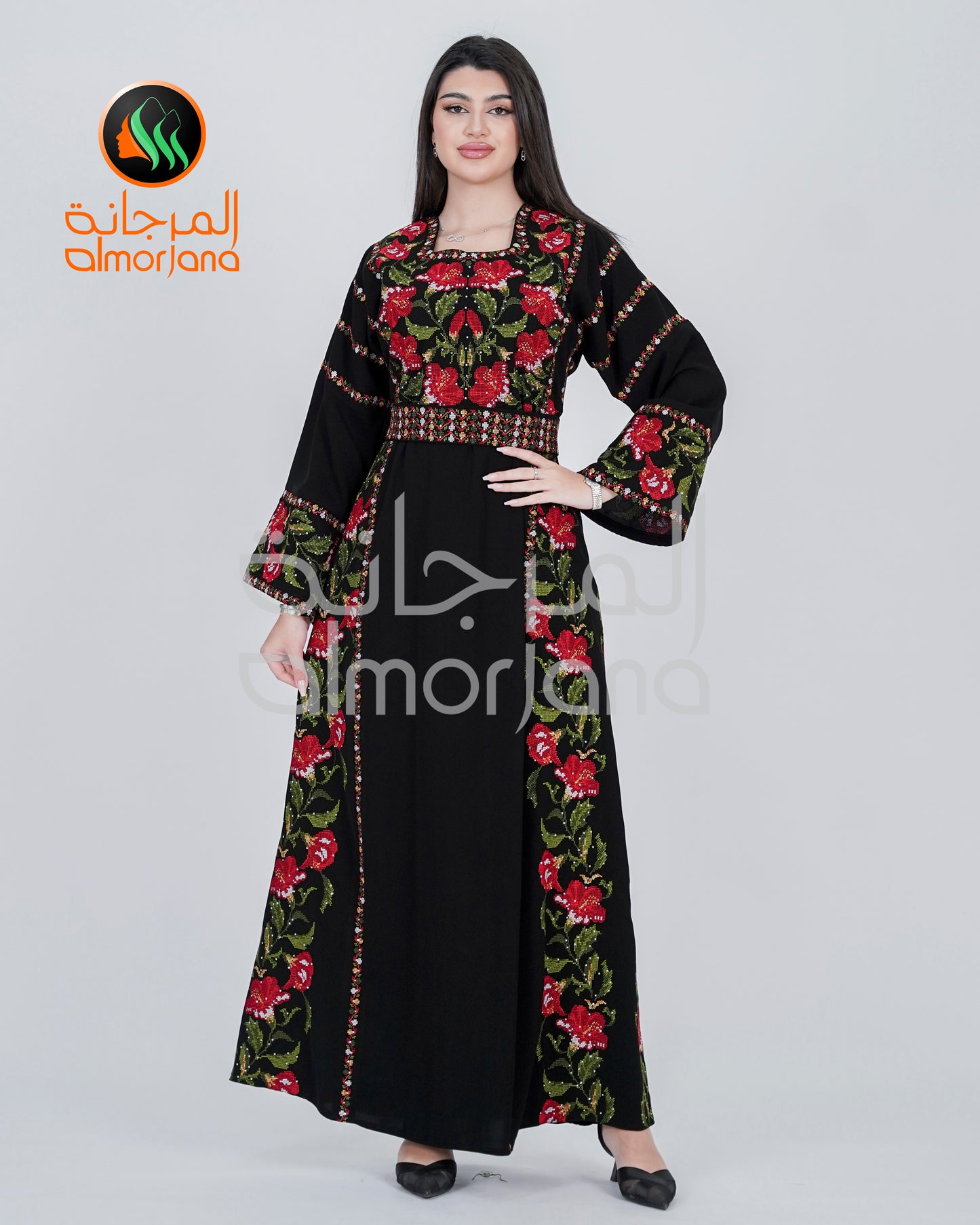 Almorjana Jory Thobe Embroidered Dress , Traditional Dress , Thobe Falah