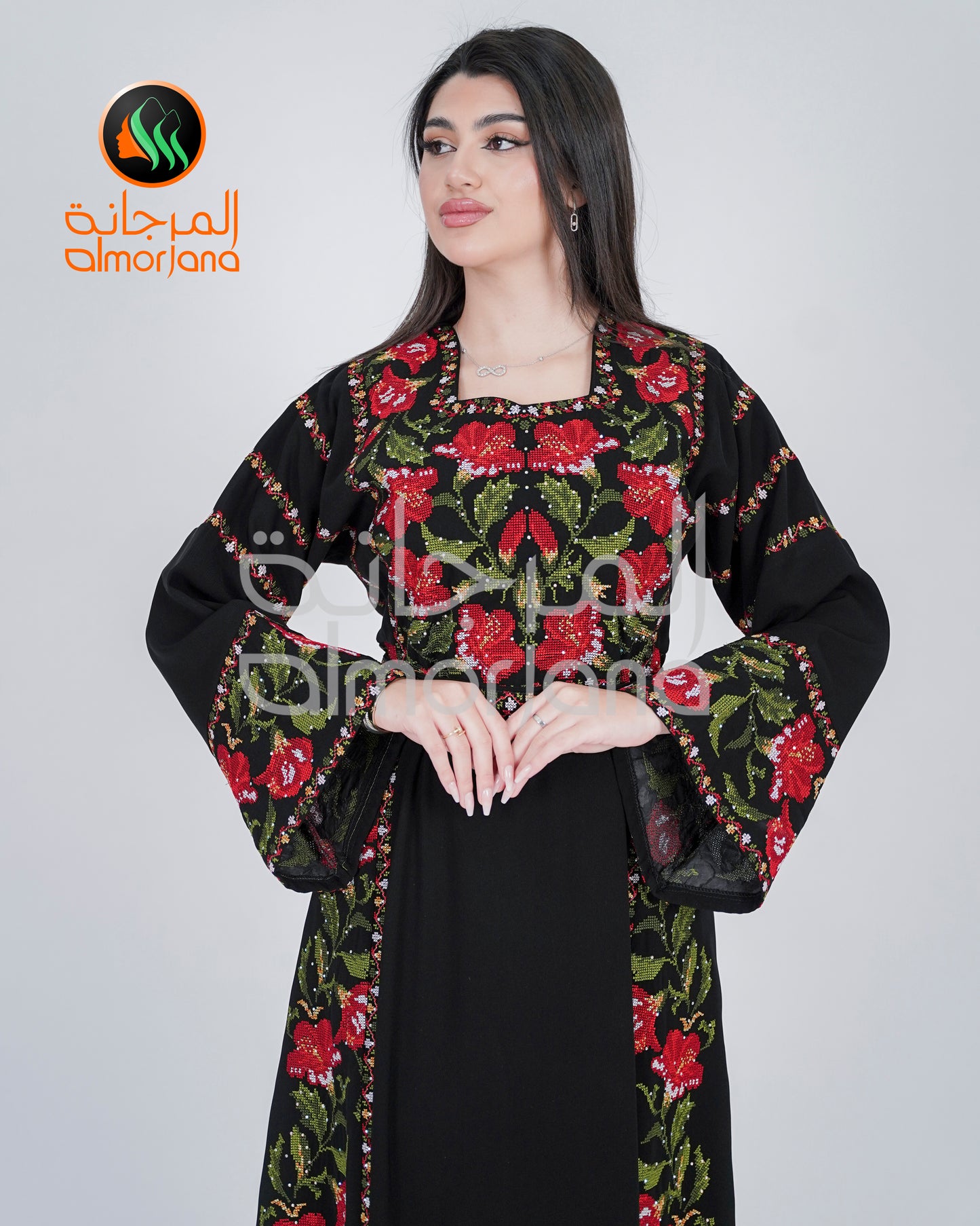 Almorjana Jory Thobe Embroidered Dress , Traditional Dress , Thobe Falah