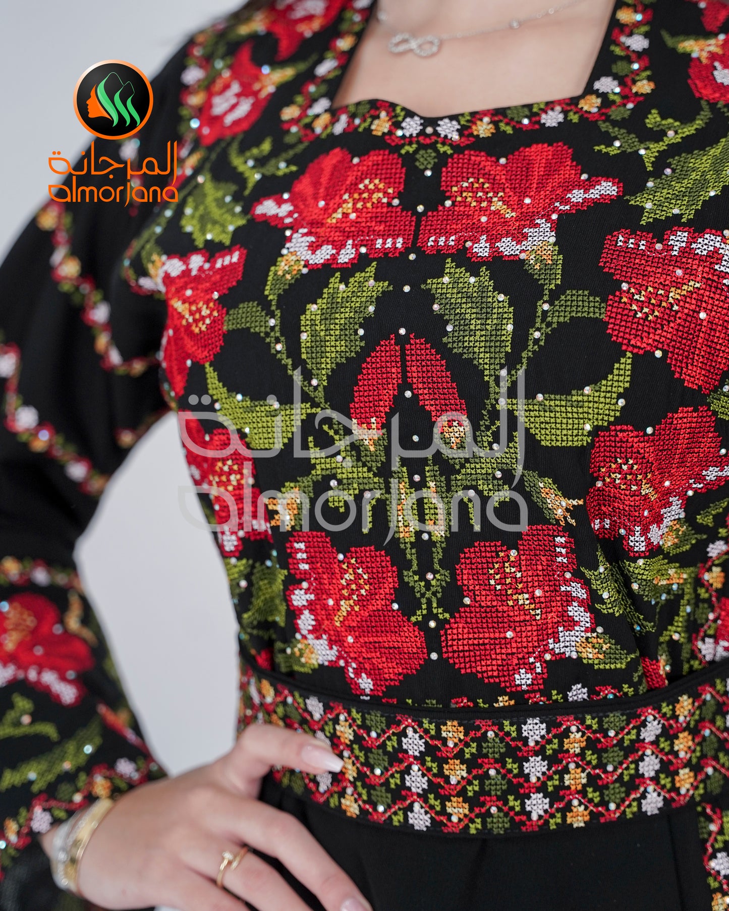 Almorjana Jory Thobe Embroidered Dress , Traditional Dress , Thobe Falah