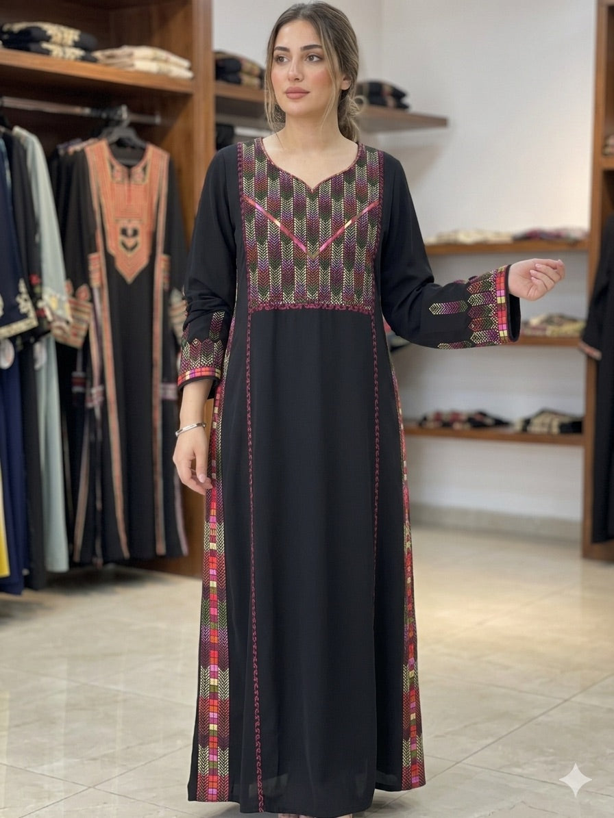 Palestinian Embroidered Dress  Traditional Dress