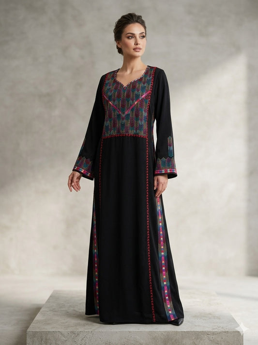 Palestinian Embroidered Dress  Traditional Dress