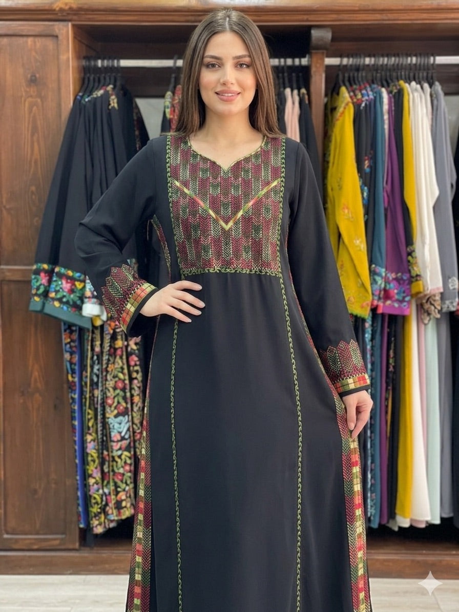 Palestinian Embroidered Dress  Traditional Dress