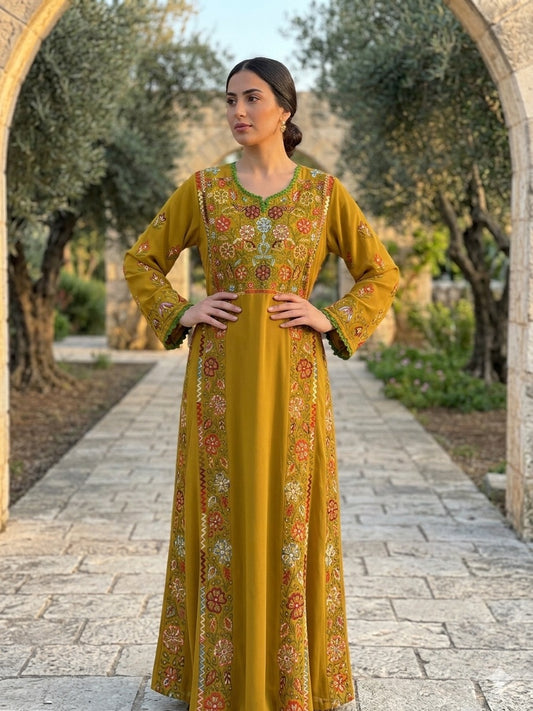 Tara Dress Traditional Palestinian Embroidered Dress