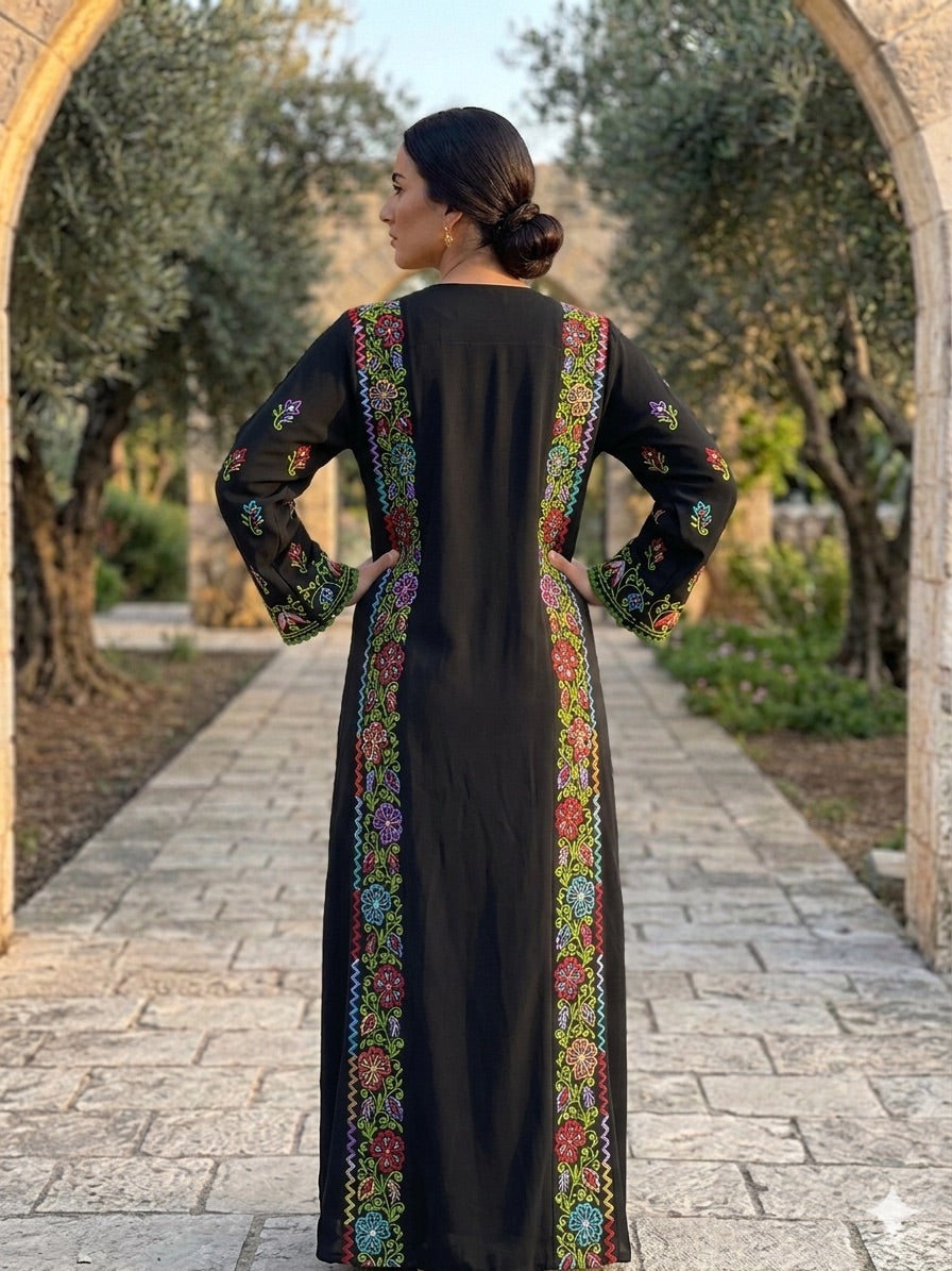 Tara Dress Traditional Palestinian Embroidered Dress