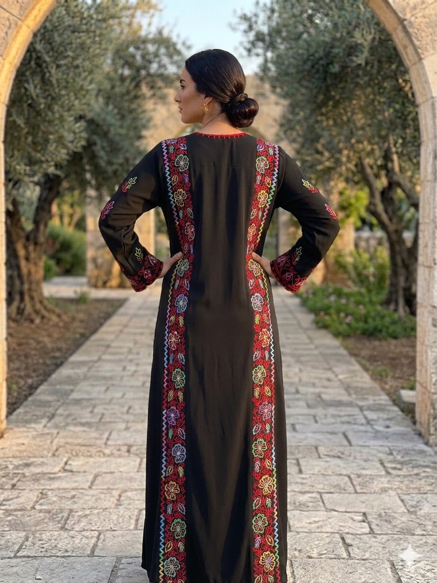 Tara Dress Traditional Palestinian Embroidered Dress