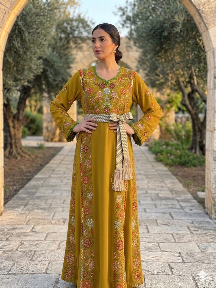 Tara Dress Traditional Palestinian Embroidered Dress