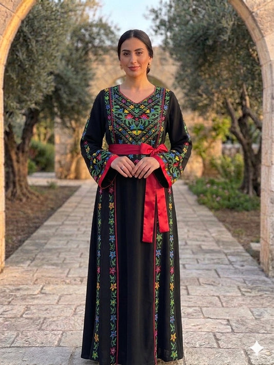 Palestinian Embroidered Dress  Traditional Dress
