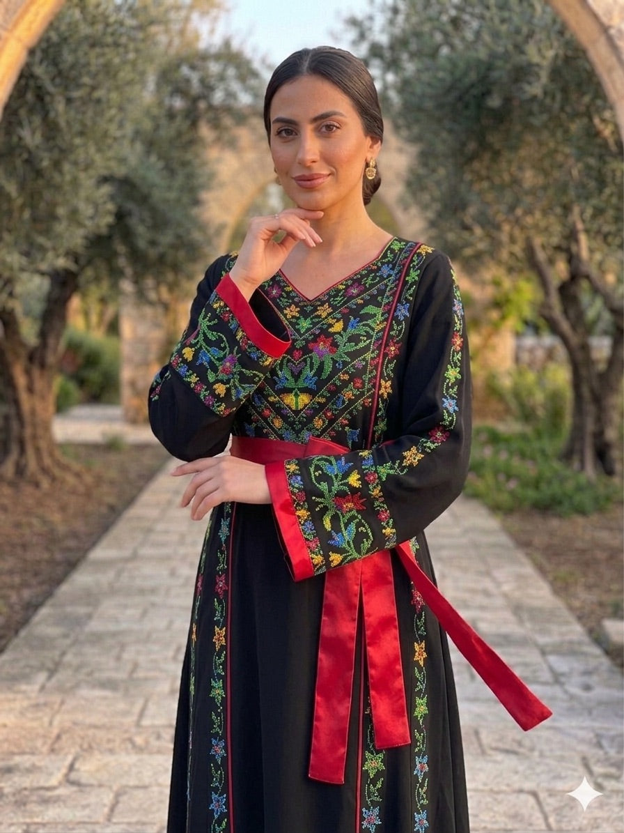 Palestinian Embroidered Dress  Traditional Dress