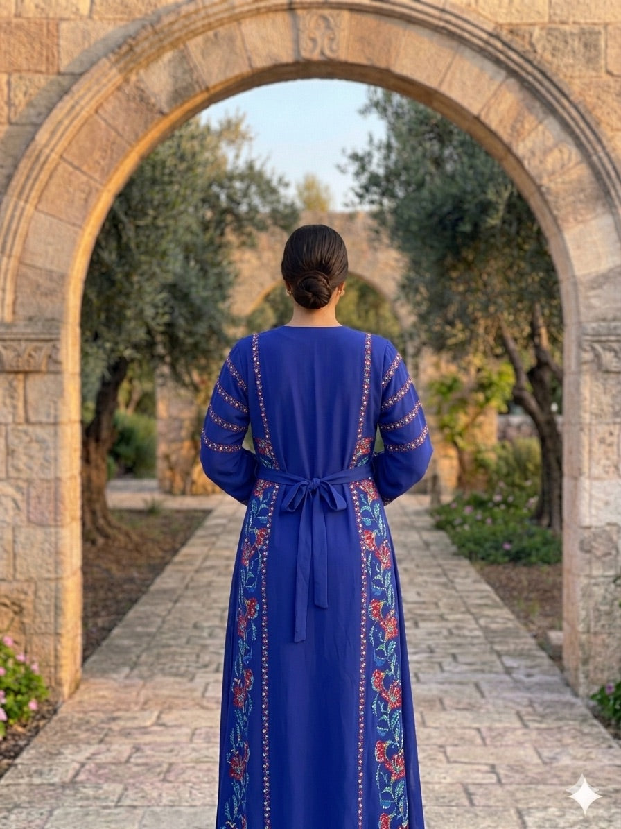 Almorjana Jory Thobe Embroidered Dress , Traditional Dress , Thobe Falah
